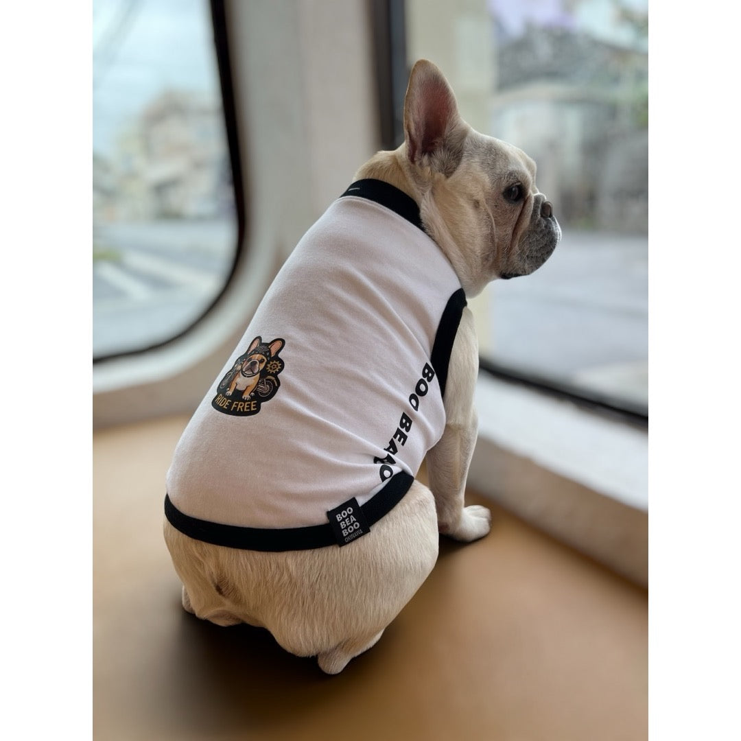 バイクフレンチノースリーブTシャツ